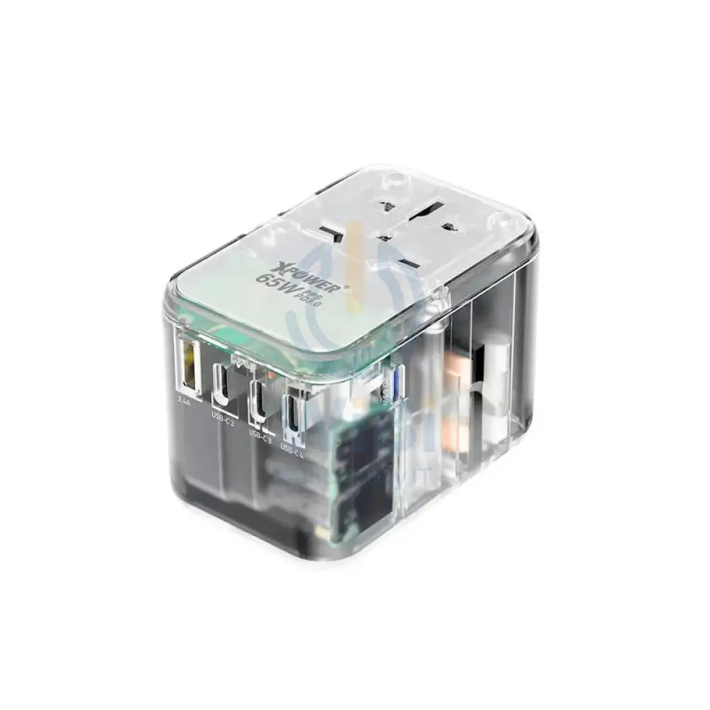 XPower TA65C 5 Ports Gan PD Travel Adapter - 65W / Transparent Accessories > Power Adapters