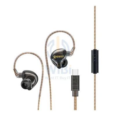 XPower WEC Wired Earphone With Mic - Type-C / 1 Meter / Black Accessories > Audio > Headphones