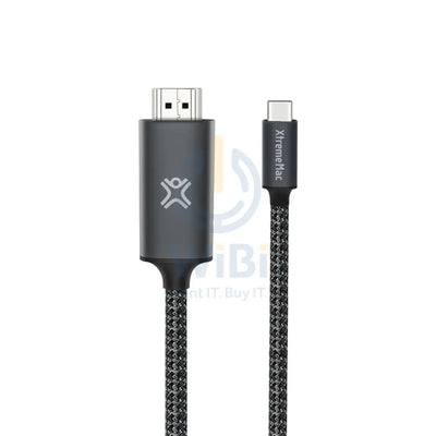 Xtrememac USB-C to HDMI Nylon Braided Cable - 2 Meter / Space Grey Accessories > Cables & Converters > Cables