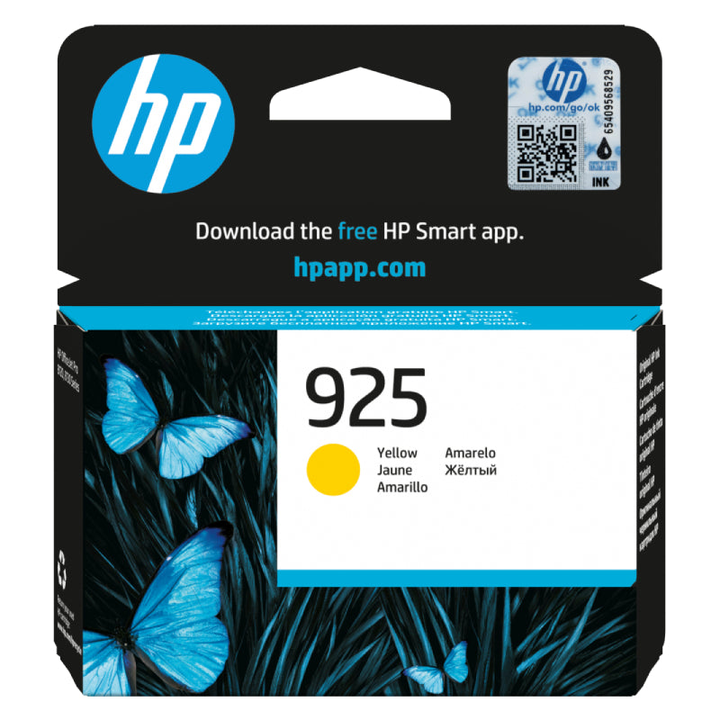 HP 925 Yellow Original Ink Cartridge - 400 Pages / Yellow / Ink Cartridge