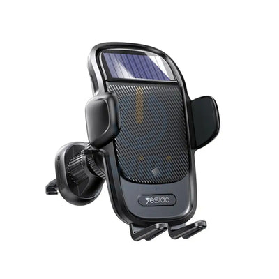 Yesido C164 Solar Power Clip Phone Holder - 110mAh / 2 Amps - Black Accessories > Mobiles & Tablets > Mobiles > Mobile