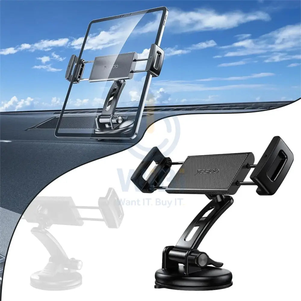 Yesido C171 Suction Cup Phone & Tablet Car Holder - Black Accessories > Mobiles & Tablets > Mobiles > Mobile Holder