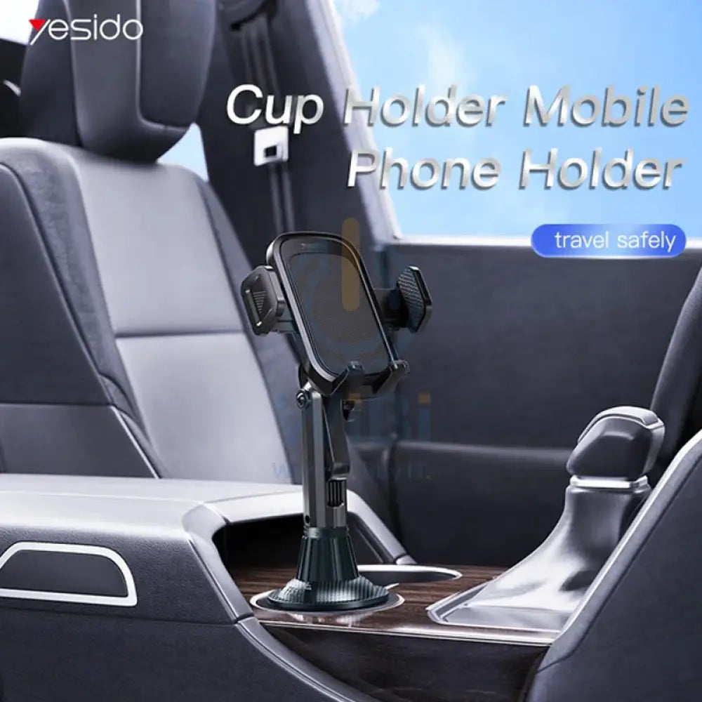 Yesido C195 Car Cup Hole Spring Clip Phone Holder - Black Accessories > Mobiles & Tablets > Mobiles > Mobile Holder