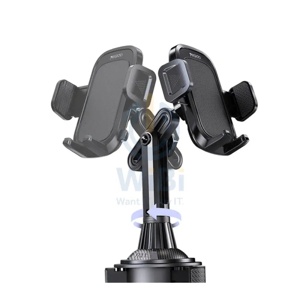 Yesido C195 Car Cup Hole Spring Clip Phone Holder - Black Accessories > Mobiles & Tablets > Mobiles > Mobile Holder
