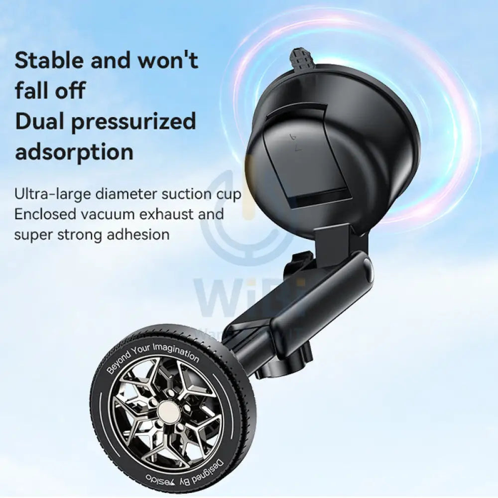 Yesido C266 Round Magesafe 360 Degree Rotation Magnetic Holder - Black Accessories > Mobiles & Tablets > Mobiles >