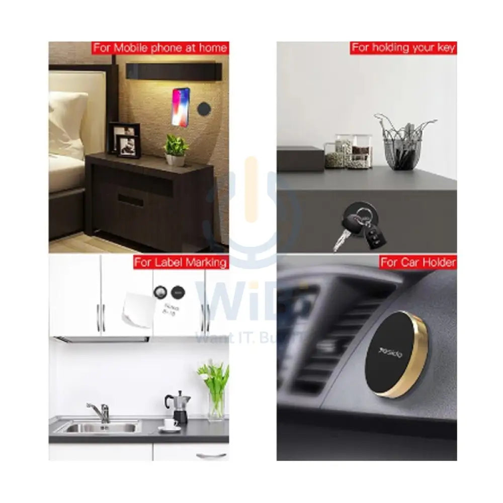 Yesido C38 Phone Holder - Magnetic / Black Accessories > Mobiles & Tablets > Mobiles > Mobile Holder / Stands