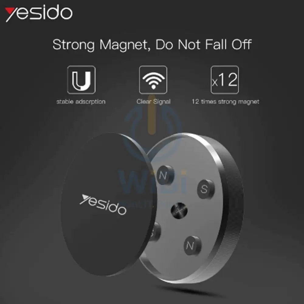 Yesido C38 Phone Holder - Magnetic / Black Accessories > Mobiles & Tablets > Mobiles > Mobile Holder / Stands