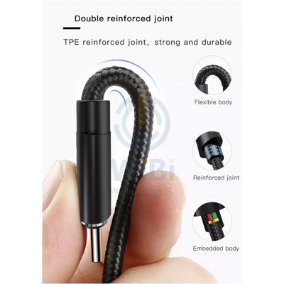 Yesido CA-60 3-in-1 Cable - Micro USB / Lightning / USB-C / Black