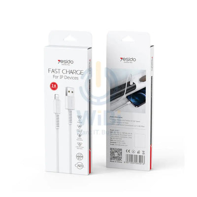 Yesido CA120 PVC Fast Charging Data Cable - 1M / USB / Lightning - White Accessories > Cables & Converters > Cables
