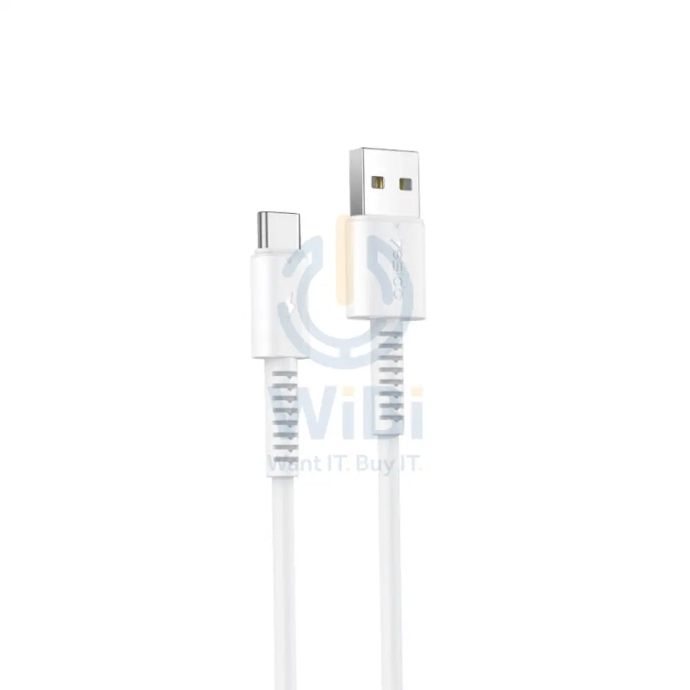 Yesido CA120 PVC Fast Charging Data Cable - 1M / USB / Type-C - White Accessories > Cables & Converters > Cables