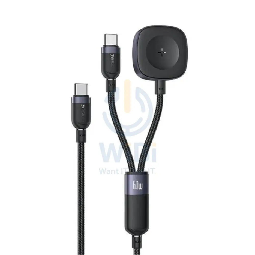 Yesido CA136C 2-in-1 Charging Cable - 1.2 Meter / USB-C / iWatch - Black Accessories > Cables & Converters > Cables