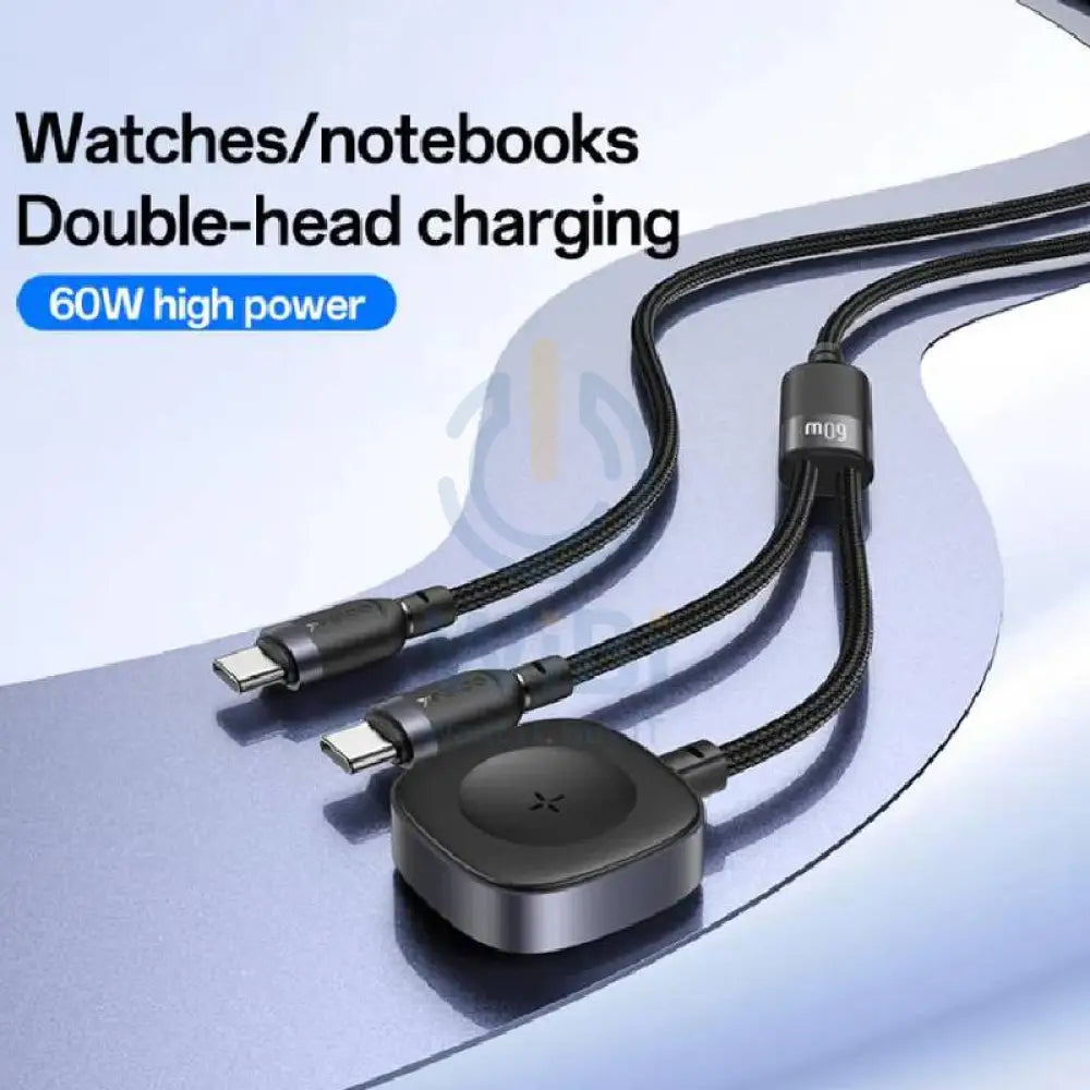 Yesido CA136C 2-in-1 Charging Cable - 1.2 Meter / USB-C / iWatch - Black Accessories > Cables & Converters > Cables
