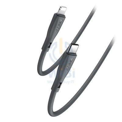Yesido CA151 8 Pin Silicone Charging Data Cable - 1M / USB / Type-C / Lightning - Black Accessories > Cables &