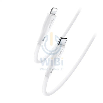Yesido CA151 8 Pin Silicone Charging Data Cable - 1M / USB / Type-C / Lightning -White Accessories > Cables &
