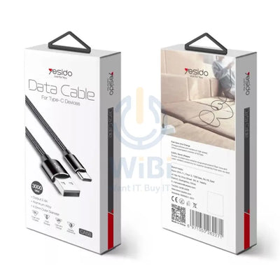 Yesido CA58 Fast Charging Cable - Type-C / 3 Meters / Black