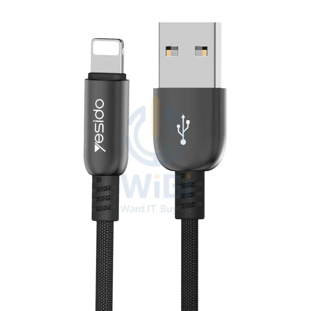 Yesido CA62 Fast Charging Cable - Lightning / 1.2 Meters / Black
