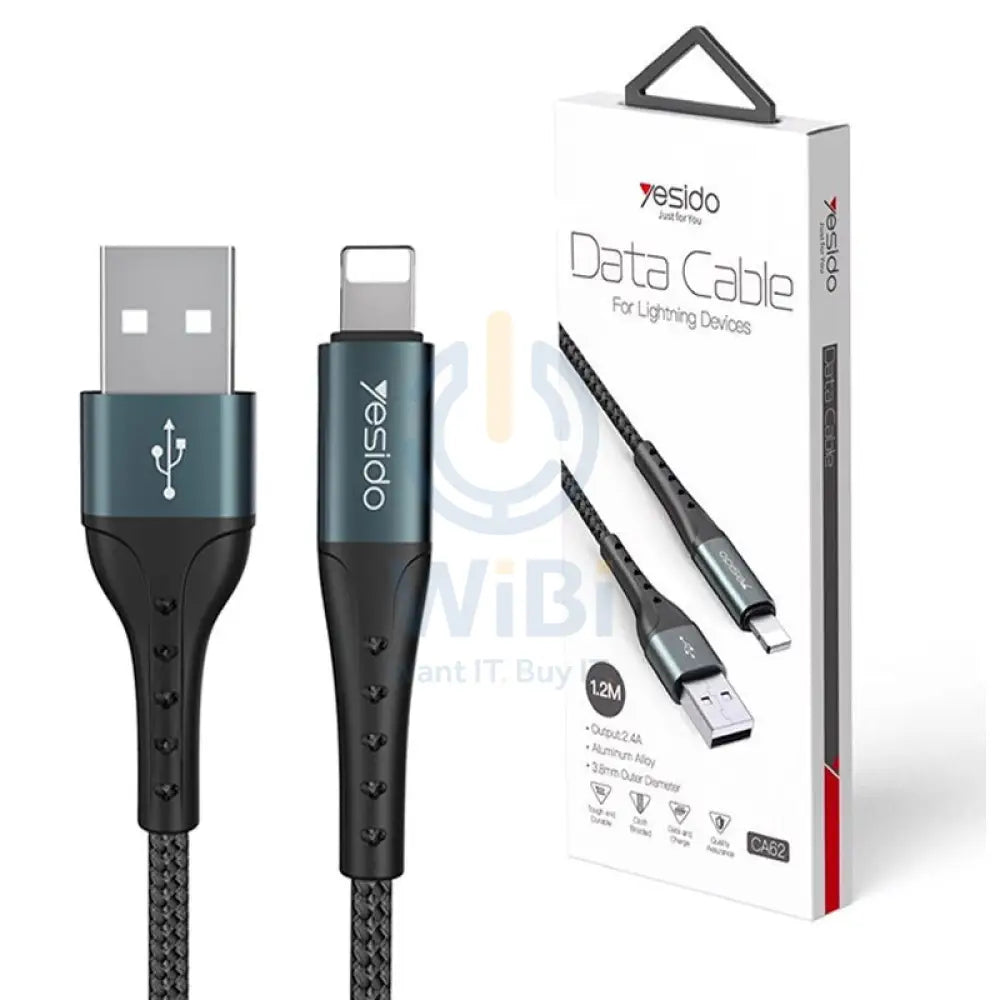 Yesido CA62 Fast Charging Cable - Lightning / 1.2 Meters / Black