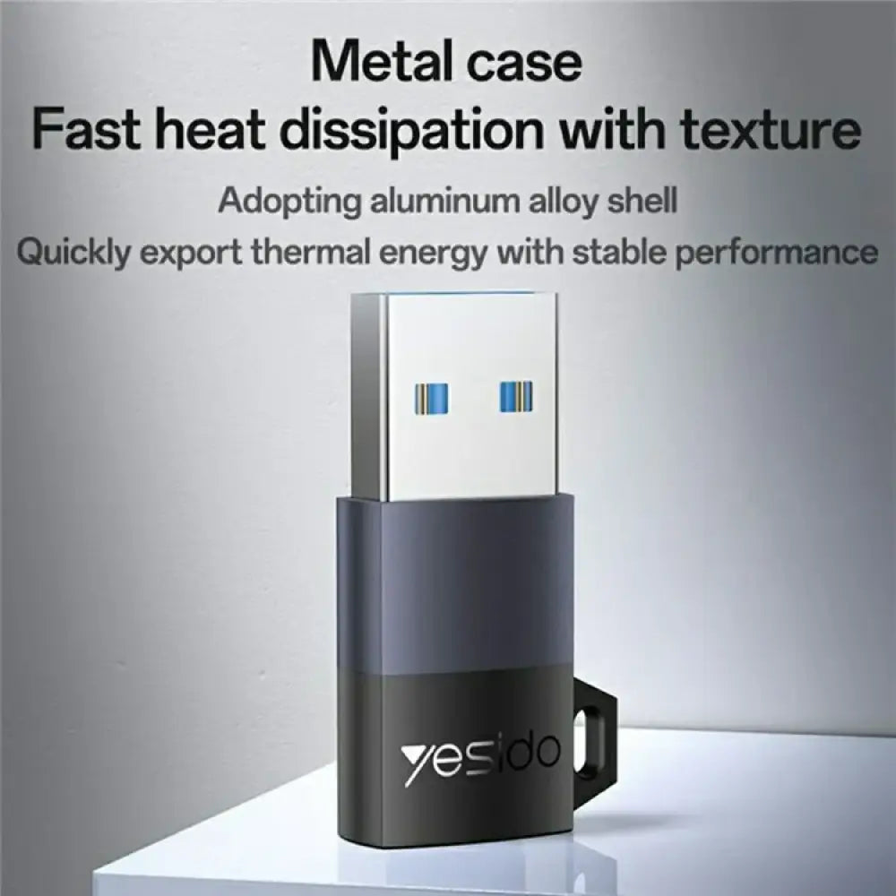 Yesido GS34 USB-C Charging Adapter - Up to 480Mbps / USB-A / Black Accessories > Cables & Converters > Converters