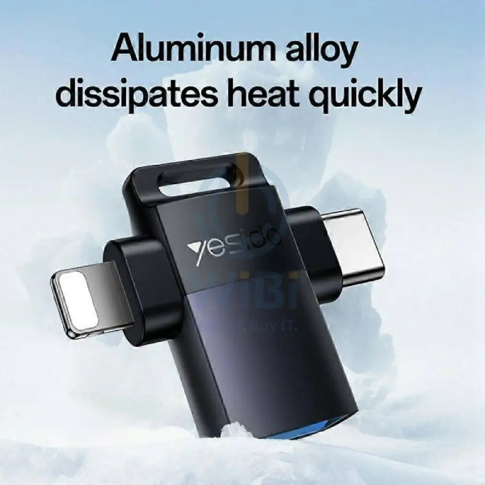Yesido GS35 2-in-1 USB OTG Adapter - USB-A / Type-C / Lightning Accessories > Cables & Converters > Converters