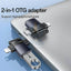 Yesido GS35 2-in-1 USB OTG Adapter - USB-A / Type-C / Lightning Accessories > Cables & Converters > Converters