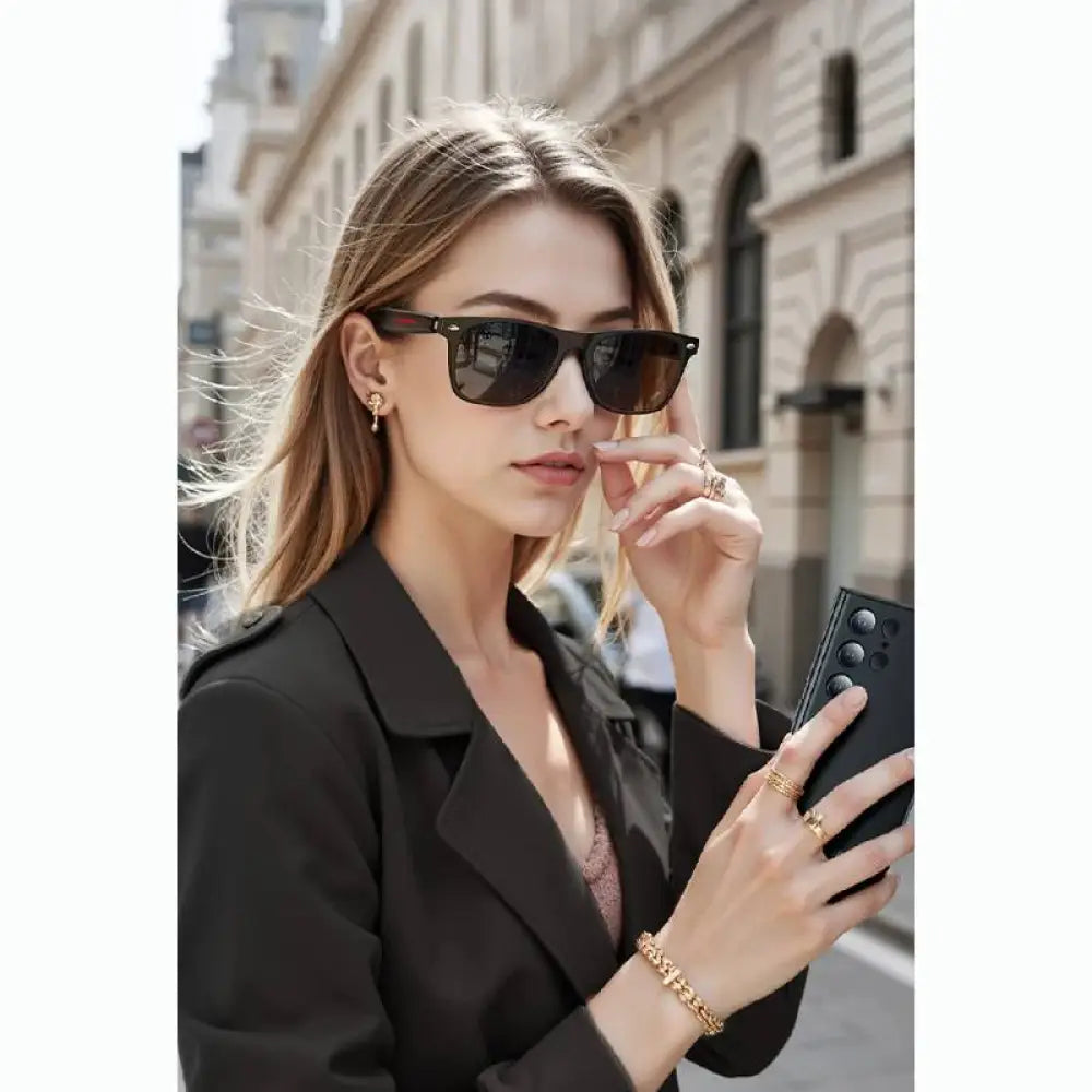 Yesido IO35 Smart Sunglasses with Built-in Speaker - Bluetooth / Black Accessories > Smart Devices