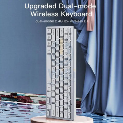 YESIDO KB11 Wireless Keyboard - 10M / 2.4G / USB / Bluetooth - White Accessories > Keyboard & Mouse