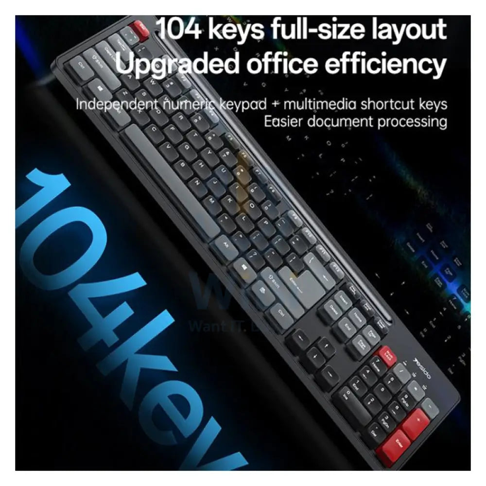 مجموعة يسيدو KB43 لاسلكي  مجموعةلوحة مفاتيح  ماوس - 24جي / 10M / فوق  1600 نقطة في البوصة / العربية - أسود اكسسوارات > لوحة مفاتيح  و