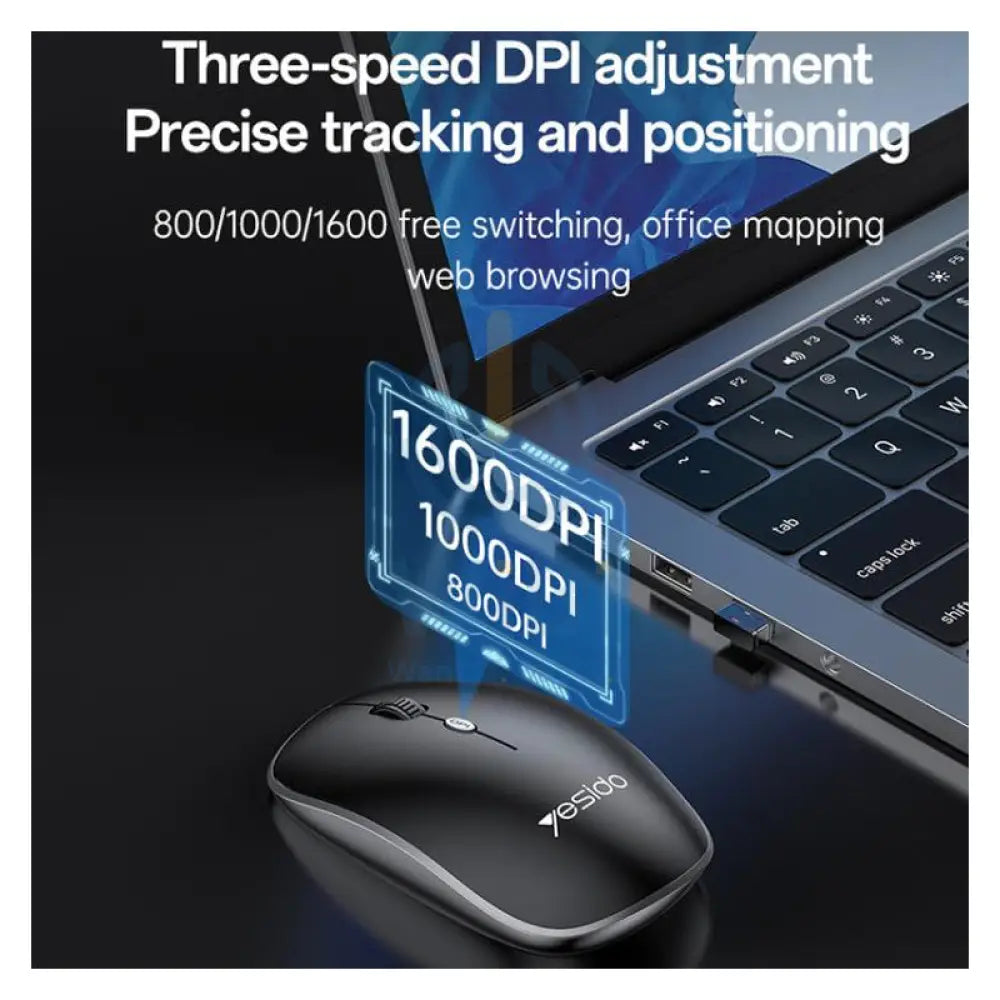 مجموعة يسيدو KB43 لاسلكي  مجموعةلوحة مفاتيح  ماوس - 24جي / 10M / فوق  1600 نقطة في البوصة / العربية - أسود اكسسوارات > لوحة مفاتيح  و