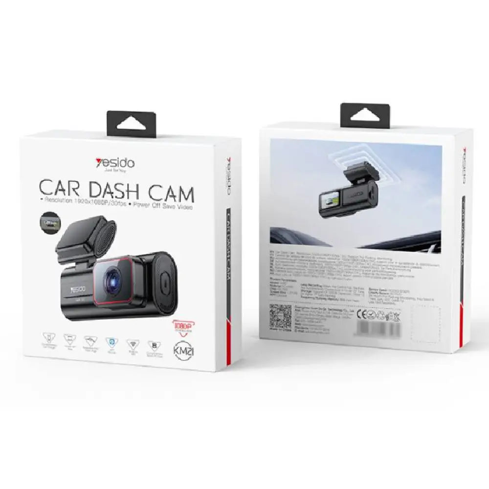 Yesido KM21 Dash Cam Front Way Car Driving Recorder - 1.47’’ IPS / Wi-Fi - Black Cameras > Security Cameras