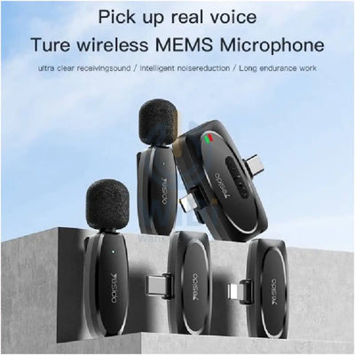 Yesido KR13 Dual Low-latency Wireless Lavalier Microphone - 2.4GHz / Wireless / USB-C - Black Accessories > Audio >