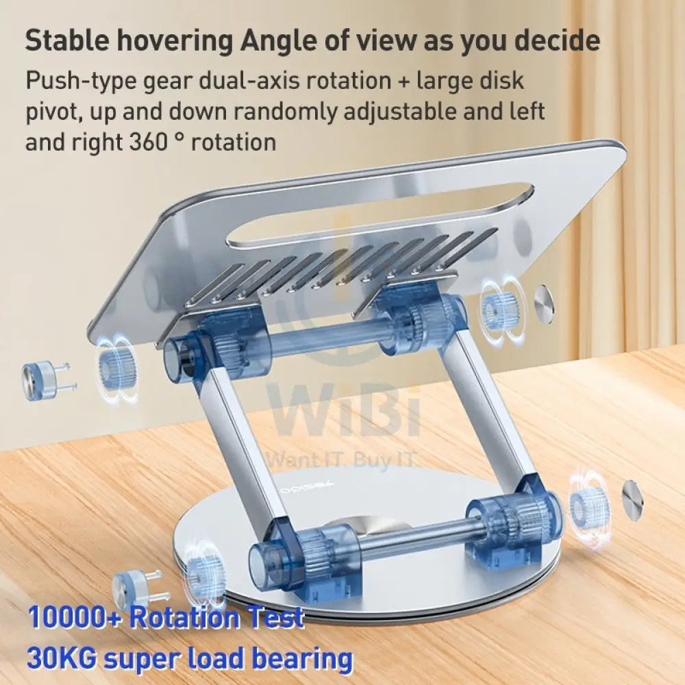 Yesido LP06 Foldable Laptop Swivel Stand - Silver Accessories > Other Laptop Accessories