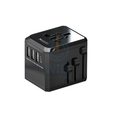 Yesido MC10 4 USB & Universal Charger Plug Adapter - Black Accessories > Power Adapters