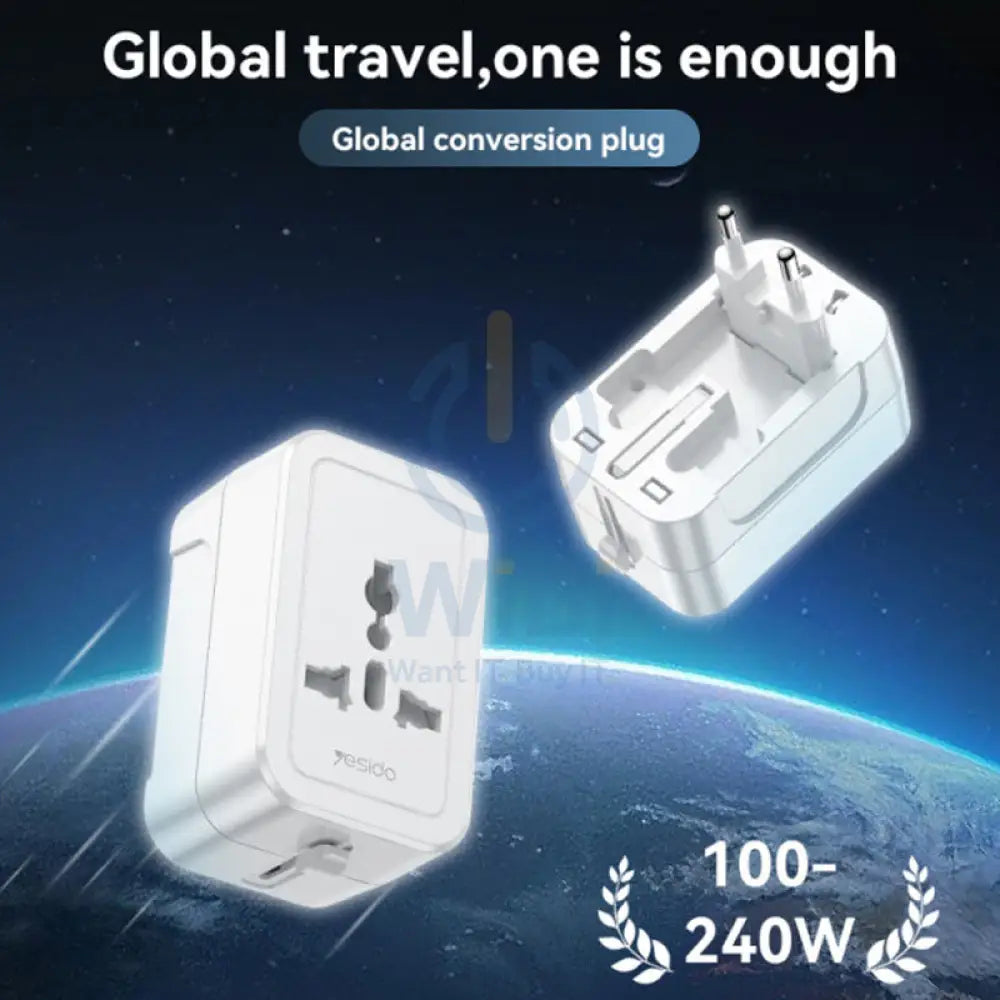 Yesido MC32 Universal Charger Plug Convertor - White Accessories > Power Adapters