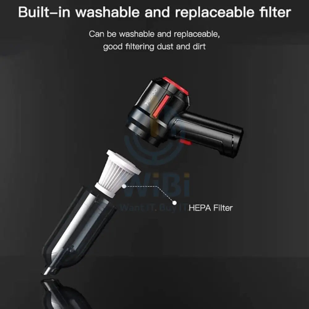 Yesido VC03 Mini Vacuum Cleaner High Power 4500Pa Cleaning Tool – Black Accessories > Smart Devices