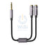 Yesido YAU-29 Audio Splitter - 1x 3.5mm Female / 2x 3.5mm Male / Black