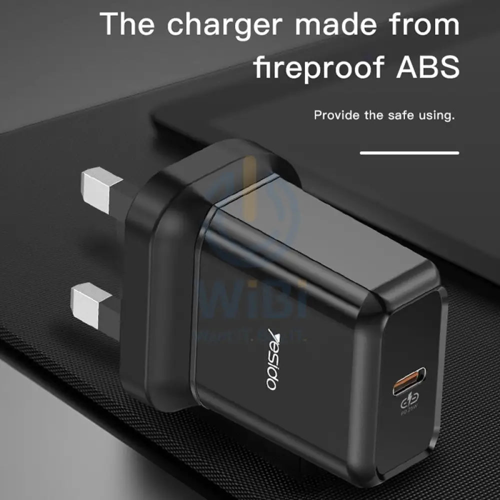 Yesido YC29 PD25W Fast Travel Charger - 25W / Lighting / Type-C - Black Accessories > Mobiles & Tablets > Mobiles > Car