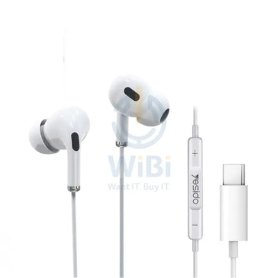 Yesido YH35 in-ear Noise Cancelling Wired Earphone - 1.2M / Type-C - White Accessories > Audio > Headphones