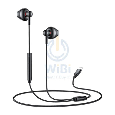 Yesido YH48 8 Pin Metal Line-Control In-Ear Wired Earphone - 1.2M / Lightning - Black Accessories > Audio > Headphones