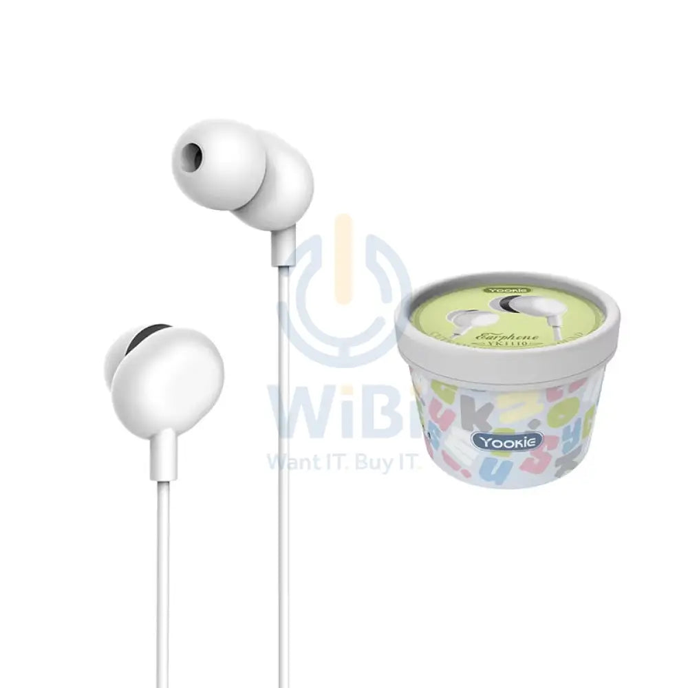 يوكي YOOKKIE YK-1110 بسلك الأذن - داخل الاذن / 1.2 متر / تايب-سي / أبيض اكسسوارات  الصوت > سماعات الرأس