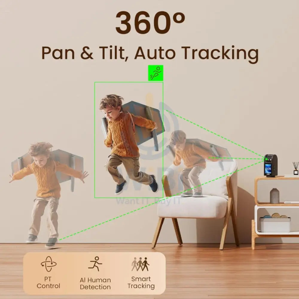 ZOSI Indoor 2 Way Video Calling Camera - 2.7’’ screen / 4.0MP / Human detection Cameras > Security Cameras