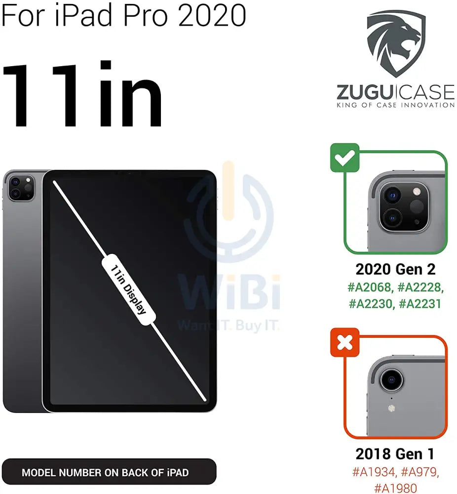 Zugu iPad Pro 11’’ 2018/2020 1st/2nd Gen Alpha Case - Colors - Red Accessories > Mobiles & Tablets