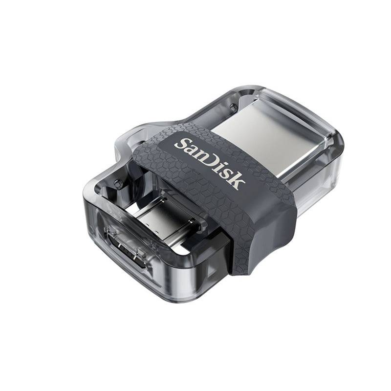 SanDisk Ultra Dual Drive m3.0 - 128GB / Up to 150 MB/s / USB 3.0 / Micro-USB / Black and Silver