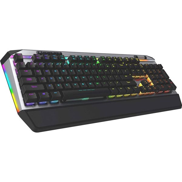 Patriot Viper Gaming V765 RGB Illuminated Mechanical Keyboard With Media Controls Desktop Gaming Wired Keyboard  - Black/White