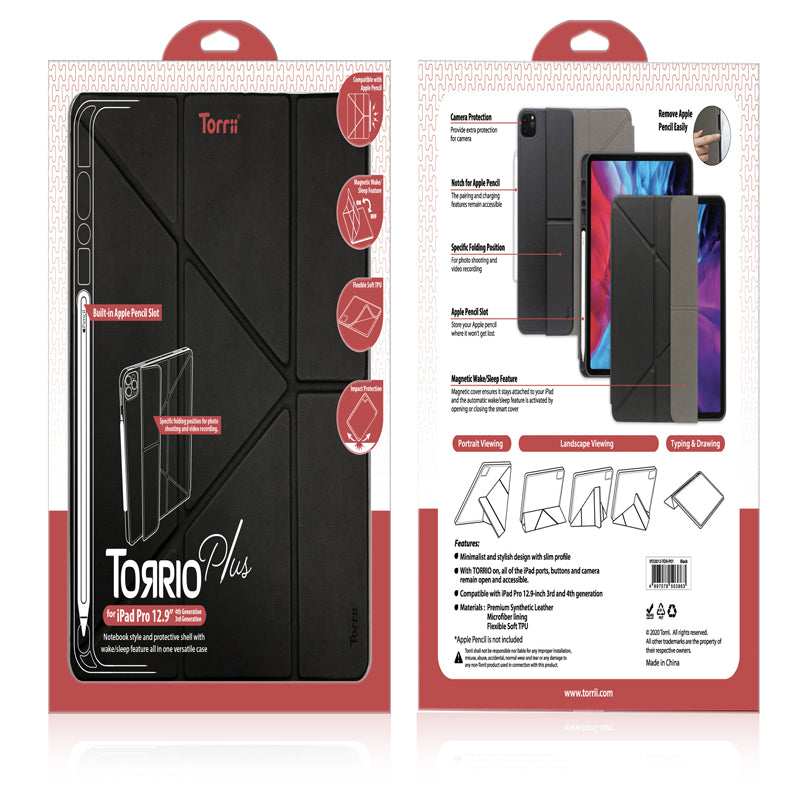 Torrii Torrio Plus Case For iPad Pro 12.9 (2020) - Black