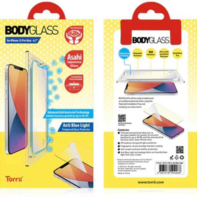 Torrii Bodyglass Anti-Bacterial Coating For Apple iphone 12 Pro Max (6.7) - Anti Blue Light