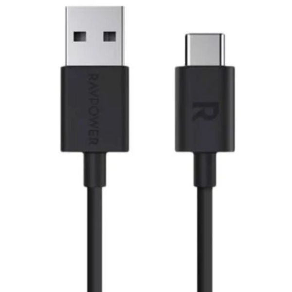 RAVPower TPE USB A to Type C Cable - 1 Meter / Black