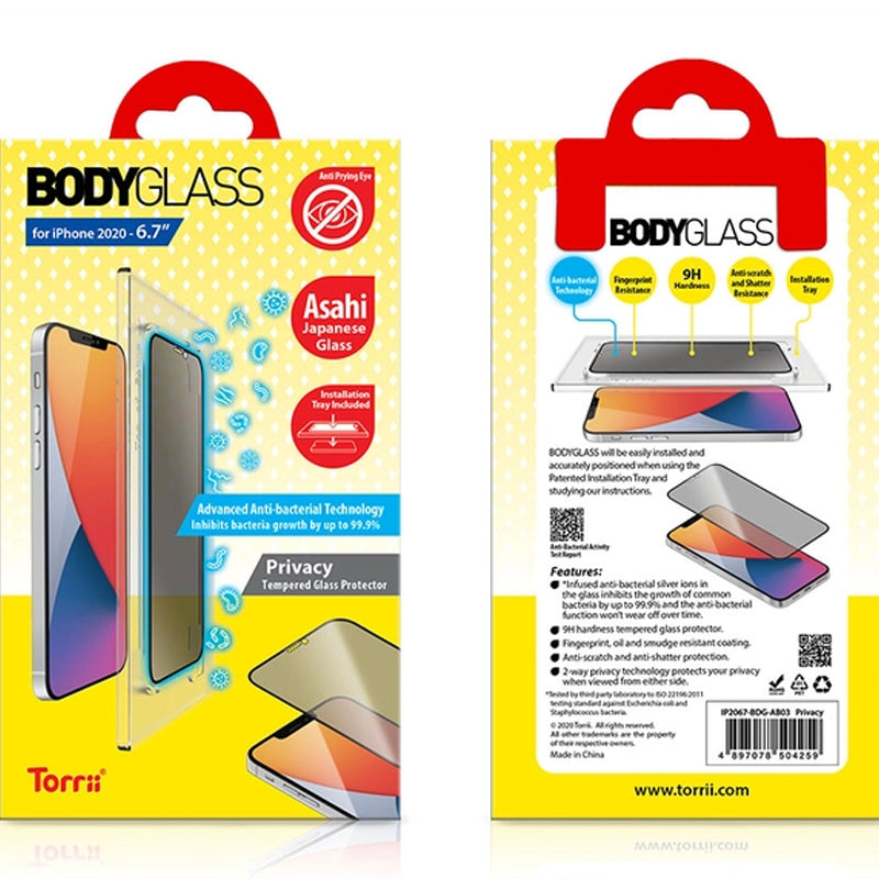 Torrii Bodyglass Anti-Bacterial Coating For Apple iPhone 12 Pro Max - Privacy