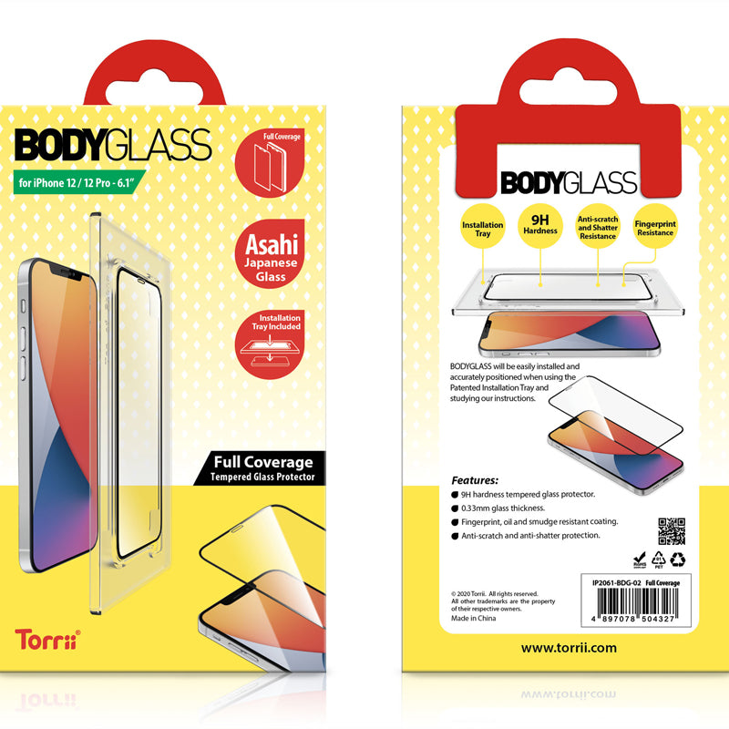 Torrii Bodyglass Anti-Bacterial Coating For Apple iphone 12 & 12 Pro (6.1) - Anti Blue Light