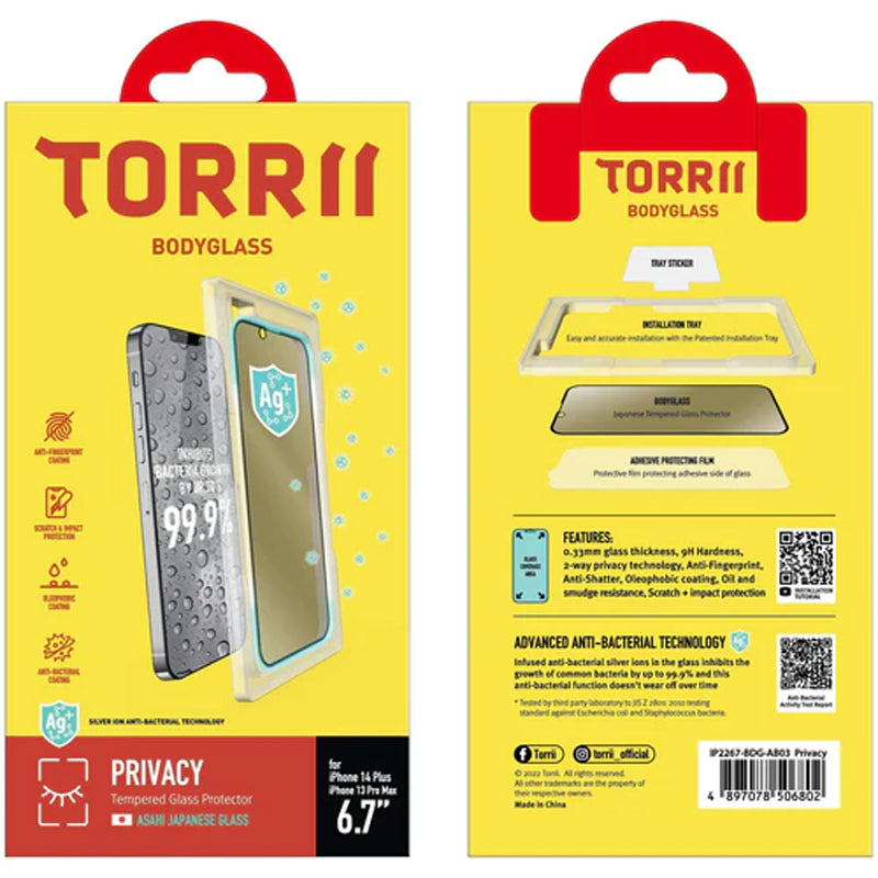 Torrii Bodyglass Screen Protector For Apple iPhone 14 Plus - Full Privacy