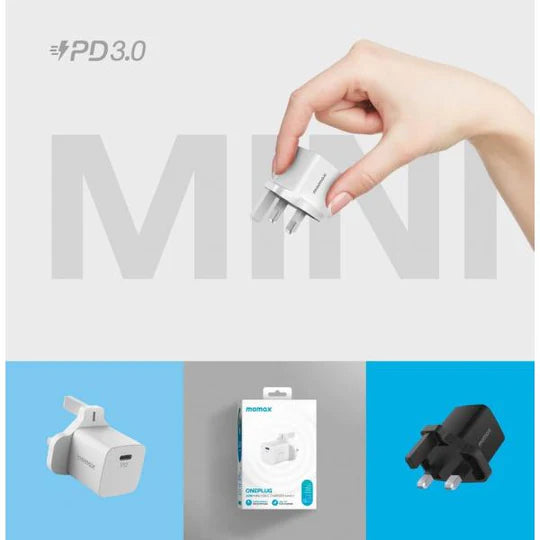 MOMAX One Plug 20W Mini USB-C Charger – White